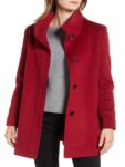 Women Berry Red Trench