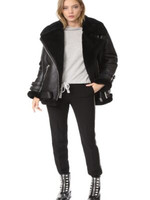 Women Black B3 Shearling Jacket