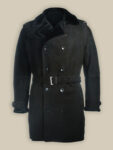 Men Black Sherpa Trench