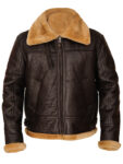 Men Brown  B3 Sheepskin Leather Jacket