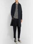 Men Midnight Blue Wool Coat