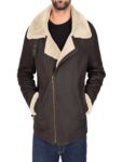 Men Brown Biker B3 Sheepskin Leather Jacket