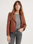 Women Rusty Brown Leather Jacket
