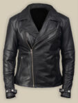 Men Pitch Black Leather Jacket