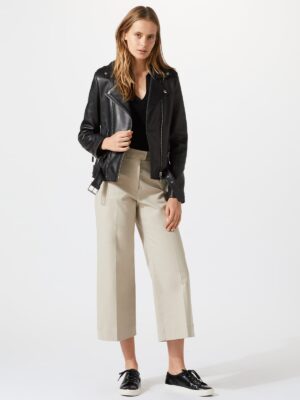 Women Shinny Black Leather Jacket