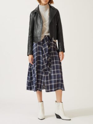 Women Jet Black Leather Jacket