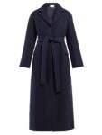 Women Blue Single Breasted Wool Coat