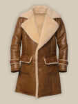 Men Brown Shearling Leather Coat