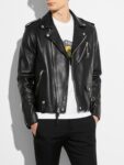 Men Black Motorcycle Jacket