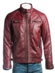Maroon Leather Jacket