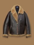 Men RAF Brown Shearling Jacket