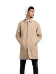 Men Khaki Cotton Coat