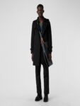 Men's Black Wool Trench Coat
