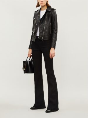 Women Classic Biker Leather Jacket