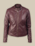 Women Red Maroon Jacket