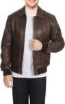 Symbolic Brown Leather Jacket