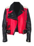 Women Black And Red Biker Jacket