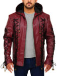 Stylish Maroon Leather Jacket