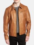 Buttery Soft Brown Leather Jacket - Mauve Tree