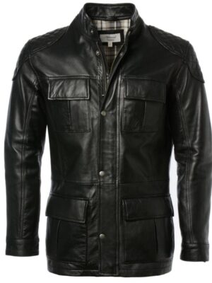 Exclusive Black Leather Coat For Men