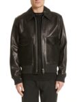 Black Lambskin Leather Jacket For Men - Mauve Tree