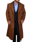 Stylish Long Tawny Brown Coat