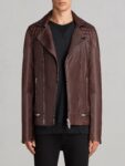 Men Walnut Brown Leather Jacket