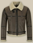 Men B3 Brown Air Force Shearling Jacket