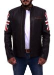 Mens Biker Cafe Racer Jacket