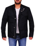 Navy Blue Dapper Cotton Jacket