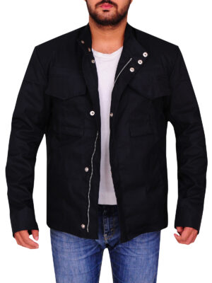 Navy Blue Dapper Cotton Jacket