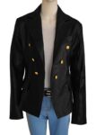 Women Black Leather Coat