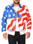 American Flag Leather Jacket