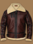 Men Shearling B3 Bomber Jacket - Mauve Tree