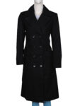 Elegant Female Black Long Coat