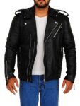 Men Moto Leather Jacket