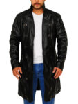Pitch Black Men Long Coat
