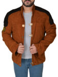 Classy Brown Suede Leather Jacket