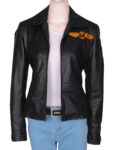 Jet Black Aviation Leather Jacket