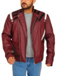 Maroon Gamer Leather Jacket