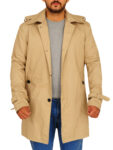 Beige Cotton Long Coat