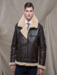 Men RAF Shearling Leather Jacket