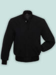 Solid Black Varsity Jacket