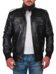 Classic Pitch Black Leather Jacket