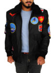 Top Gun Black Leather Jacket