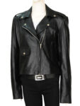 Black Biker Leather Jacket Women