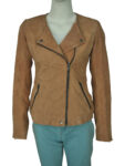 Women Brown Brando Suede Jacket