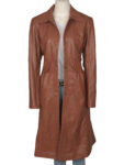 Women Brown Button Coat
