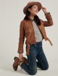 Cowgirl Brown Pure Leather Jacket - Mauve Tree